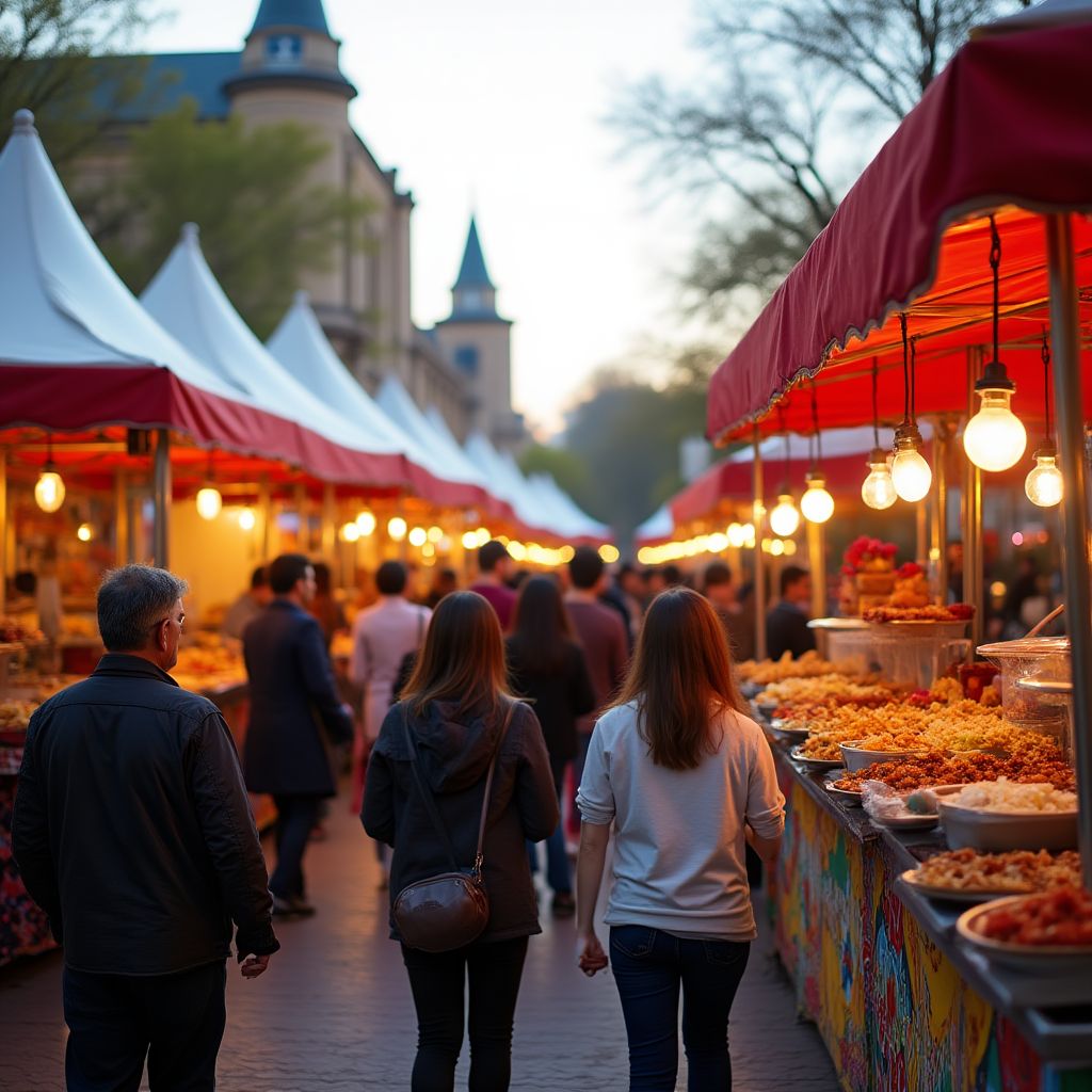 Group of people enjoying an Australian festival